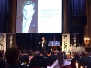 Michael Wolf, koncernchef på Swedbank, talade om samhällsansvar på Business Model Finance.