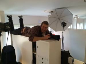 Vår meste fotograf Johan Marklund i skottläge.